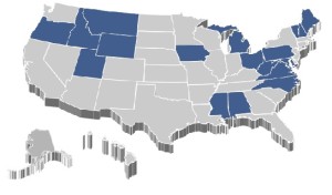 The control state jurisdictions (in blue).